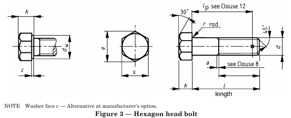 BS 4190 Hexagon Head Bolt