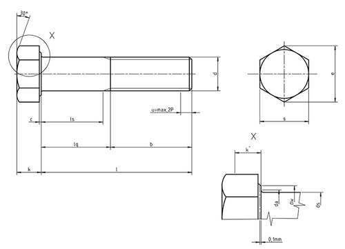 ISO 7411 High-strength injection structural bolts