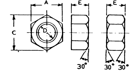 BS 916 Hexagon Nuts