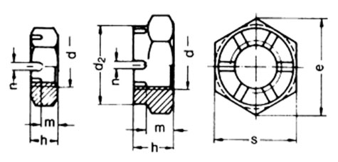 ISO 7038 Hexagon Slotted Castle Nuts Low Type ISO 7038 Hexagon Slotted Castle Nuts Low Type