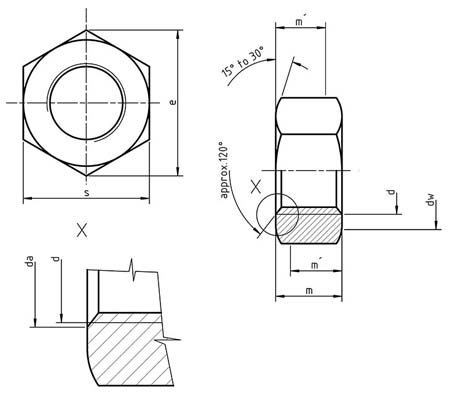 UNI 5588 Hexagon Nuts