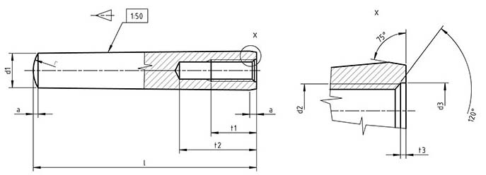 DIN 7978 Taper Pins With Internal Thread
