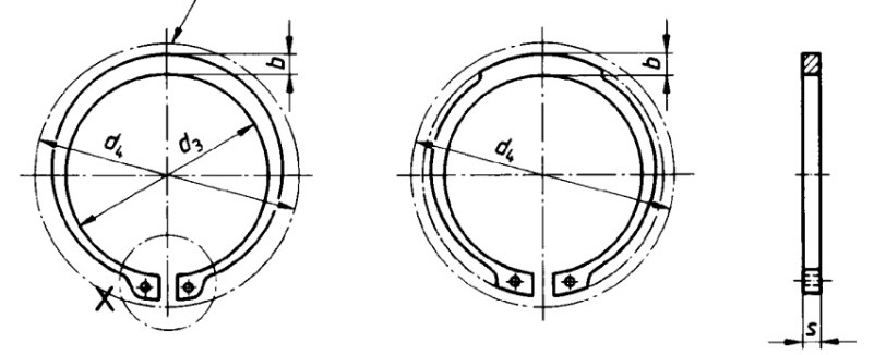 UNI 7435 Retaining Ring For Shafts